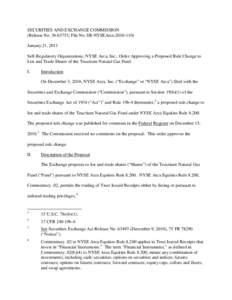 Order Approving a Proposed Rule Change to List and Trade Shares of the Teucrium Natural Gas Fund