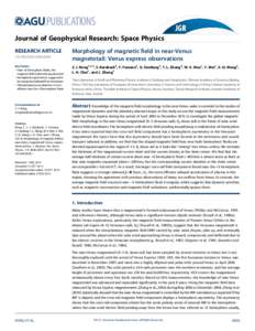 PUBLICATIONS Journal of Geophysical Research: Space Physics RESEARCH ARTICLE2014JA020461  Morphology of magnetic ﬁeld in near-Venus