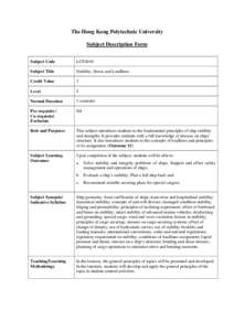The Hong Kong Polytechnic University Subject Description Form Subject Code LGT4010
