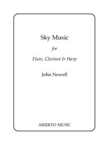 Sky Music for Flute, Clarinet & Harp John Newell  ABIERTO MUSIC