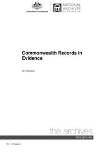 Commonwealth Records in Evidence 2012 revision RkS