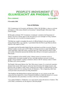 Press statement  www.people.ie 9 November 2010