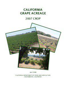 CALIFORNIA GRAPE ACREAGE 2007 CROP