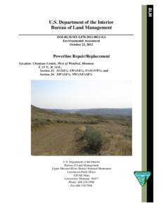 U.S. Department of the Interior Bureau of Land Management DOI-BLM-MT-L070[removed]EA Environmental Assessment October 22, 2012