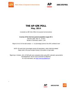 Public Affairs & Corporate Communications  THE AP-GfK POLL May, 2014 Conducted by GfK Public Affairs & Corporate Communications