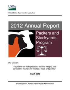 Packers and Stockyards Annual Report