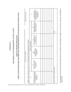 Oklahoma State Department of Education Child Nutrition Programs Application[removed]Number of Free Lunches