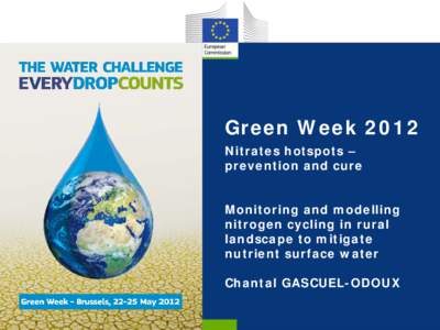 Green Week 2012 Nitrates hotspots – prevention and cure Monitoring and modelling nitrogen cycling in rural landscape to mitigate