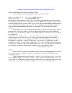 Southern Campaign American Revolution Pension Statements & Rosters Pension Application of Robin (Robert) Hood Harris R4665 Transcribed and annotated by C. Leon Harris. Revised 23 March[removed]State of North Carolina } SS 