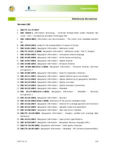 Data / Computing / Information / Data management / ISO/TC 211 Geographic information/Geomatics / Geography Markup Language / Coverage data / Date / Geospatial metadata / ISO 20022