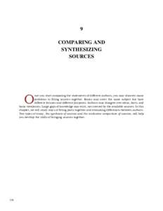 9 COMPARING AND SYNTHESIZING SOURCES  O