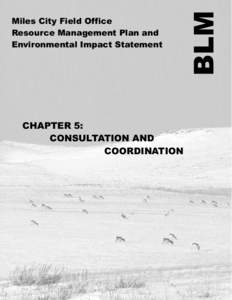CHAPTER 5: CONSULTATION AND COORDINATION BLM