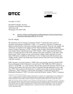 Securities / Depository Trust & Clearing Corporation / Trade Information Warehouse / Credit default swap / Clearing Corporation / Trade Repository / Commodity Futures Trading Commission / Derivative / U.S. Securities and Exchange Commission / Financial economics / Financial system / Finance