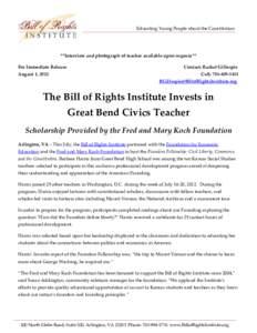 Charles G. Koch / United States / Bill of Rights Institute / Koch / Conservatism in the United States