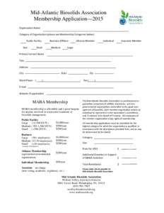 MABA Membership Application 2015