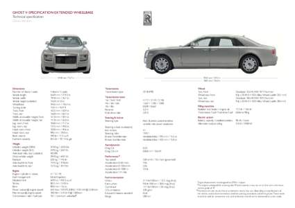 GHOST V-specification Extended wheelbase Technical specification China Version 1948 mm[removed]in