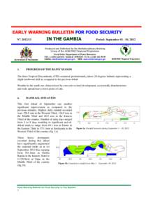 EARLY WARNING BULLETIN FOR FOOD SECURITY No[removed]IN THE GAMBIA  Period: September[removed], 2012