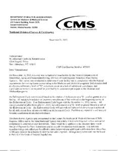 DEPARTMENT OF HEALTH & HUMAN SERVICES Centers for Medicare & Medicaid Services JFK Federal Building, Room 2275 Government Center Boston, Massachusetts[removed]CENTERS f OR MEDICARE R MEDICAID SERVICES