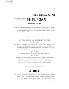 IB  Union Calendar No. 50 111TH CONGRESS 1ST SESSION