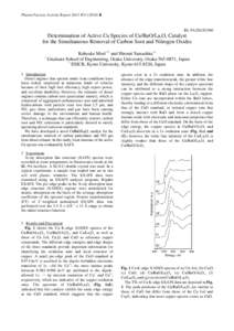 Photon Factory Activity Report 2013 #[removed]B  BL-9A/2012G560 Determination of Active Cu Species of Cu/BaO/La2O3 Catalyst for the Simultaneous Removal of Carbon Soot and Nitrogen Oxides