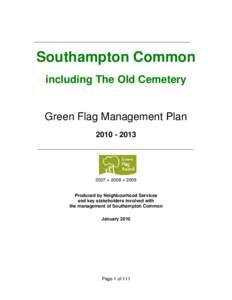 Southampton Common including The Old Cemetery Green Flag Management Plan[removed]