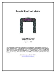 Court Informer - September 2004