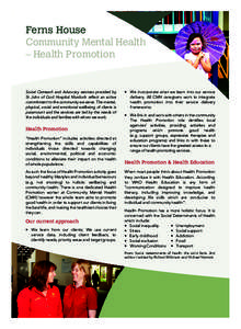 Ferns House Community Mental Health – Health Promotion