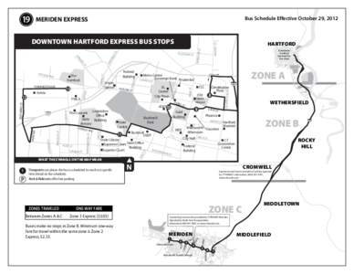 19  Bus Schedule Effective October 29, 2012 MERIDEN EXPRESS