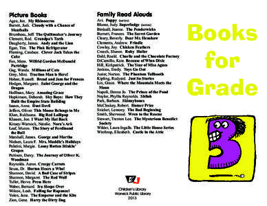 Harry Houdini / Spiritualism / Beverly Cleary / The Penderwicks: A Summer Tale of Four Sisters /  Two Rabbits /  and a Very Interesting Boy / Superfudge / Megan McDonald / Fudge / Dr. Seuss / The Pain and the Great One / Literature / United States / Escapologists