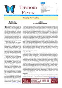 Anatomy / Thyroid hormone / Hyperthyroidism / Iodine / Thyroid / Hypothyroidism / Goitrogen / Thyroglobulin / Triiodothyronine / Endocrine system / Thyroid disease / Chemistry