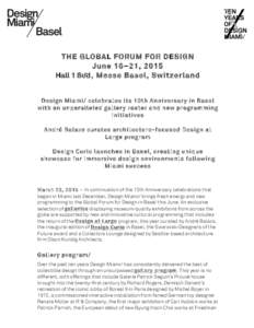  	
   	
     THE GLOBAL FORUM FOR DESIGN June 16–21, 2015