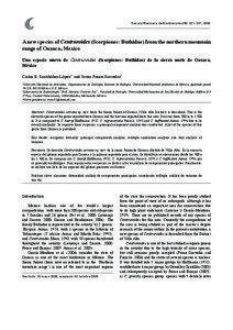 Revista Mexicana de Biodiversidad 80: [removed], 2009  A new species of Centruroides (Scorpiones: Buthidae) from the northern mountain