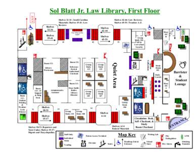 EXIT  Sol Blatt Jr. Law Library, First Floor Shelves 32-34