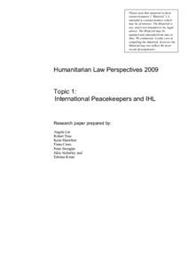 International criminal law / Human rights abuses / Peacekeeping / United Nations peacekeeping / Immunity / Convention on the Privileges and Immunities of the United Nations / Diplomatic immunity / United Nations / International Criminal Court / Ethics / International relations / Peace