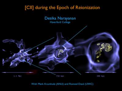 [CII] during the Epoch of Reionization Desika Narayanan Haverford College 1.5 Mpc