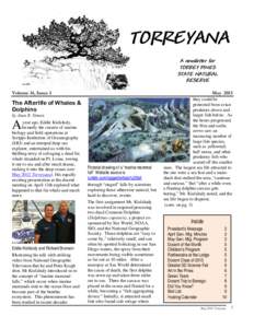 TORREYANA A newsletter for TORREY PINES STATE NATURAL RESERVE Volume 14, Issue 3