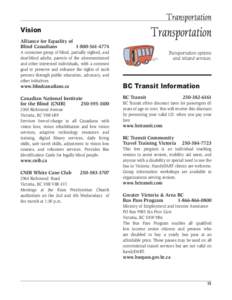 HandyDART / TransLink / CNIB / BC Transit / Disability / Victoria Regional Transit System / Public transport in Canada / Transport in Canada / Canada