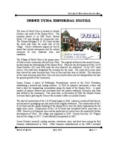 2002 North Utica Comprehensive Plan  NORTH UTICA HISTORICAL PROFILE