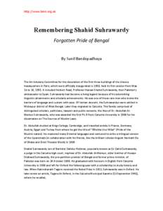 http://www.bmri.org.uk	
   	
   Remembering Shahid Suhrawardy Forgotten	
  Pride	
  of	
  Bengal	
   	
  