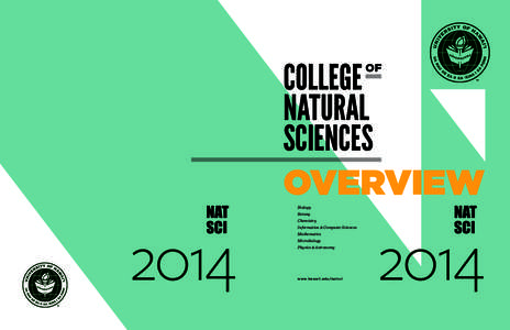 COLLEGE NATURAL SCIENCES OVERVIEW OF