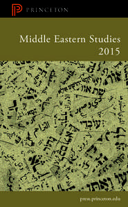Middle Eastern Studies 2015 press.princeton.edu  Contents