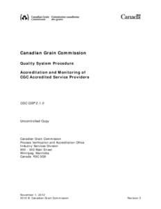 CGC QSP[removed]Accreditation and Monitoring of CGC Accredited Service Providers
