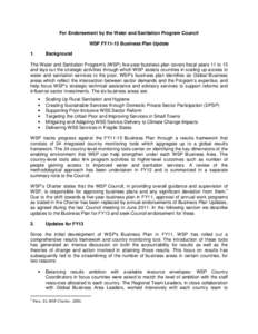 Microsoft Word - 2b. For endorsement - FY11-15 WSP Business Plan Updates