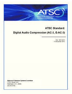 ATSC A/52:2012  Digital Audio Compression Standard
