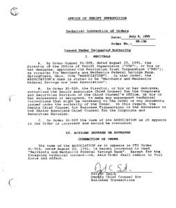 Savings and loan crisis / Savings and loan association / Office of Thrift Supervision / Federal savings bank / Finance / Financial services / Economy of the United States / Financial institutions / Bank regulation in the United States / Resolution Trust Corporation