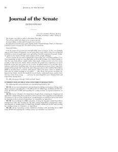 58  JOURNAL OF THE SENATE Journal of the Senate FIFTEENTH DAY