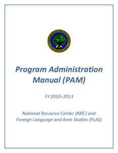 NRC/FLAS Program Administration Manual[removed]PDF)