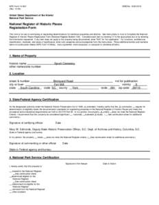 NATIONAL REGISTER FORMS TEMPLATE