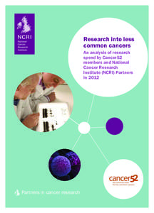 Research into less common cancers An analysis of research spend by Cancer52 members and National Cancer Research