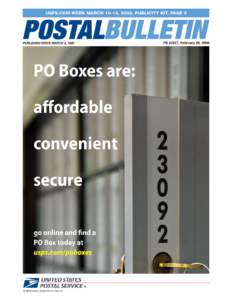 Postal Bulletin 22227 — February 28, 2008